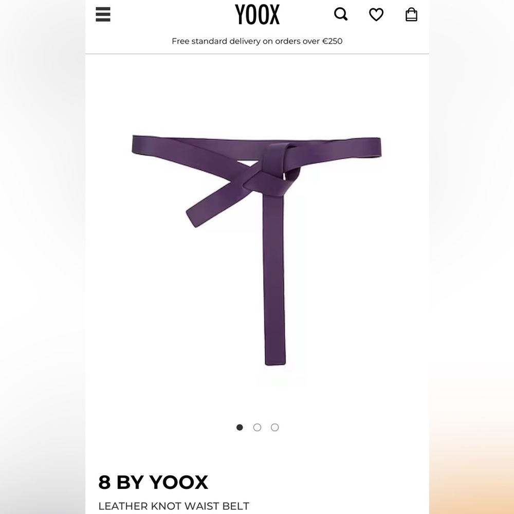 8 by YOOX Burgundy Leather Knot Waist Belt - Picture 5 of 9